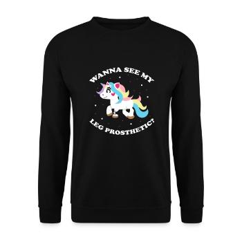 Conception de prothèses de jambe et prothèses de jambe - Sweat-shirt Unisexe - noir - Devant - Alina (178cm) & Michal (187cm)