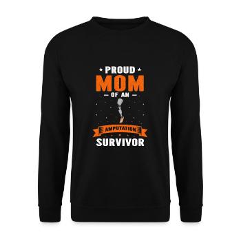 Beinprothesendesign und Beinprothesen - Unisex Pullover - Schwarz - Vorne - Alina (178cm) & Michal (187cm)