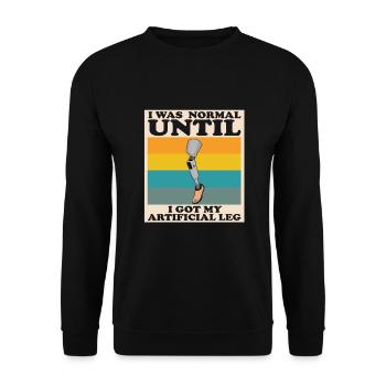 Conception de prothèses de jambe et prothèses de jambe - Sweat-shirt Unisexe - noir - Devant - Alina (178cm) & Michal (187cm)
