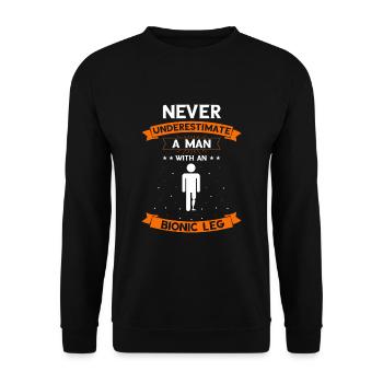 Conception de prothèses de jambe et prothèses de jambe - Sweat-shirt Unisexe - noir - Devant - Alina (178cm) & Michal (187cm)