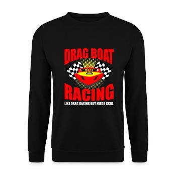 Conception de course de hors-bord pour les plaisanciers de course - Sweat-shirt Unisexe - noir - Devant - Alina (178cm) & Michal (187cm)