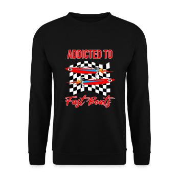 Speedboat Racing Design for Racing Boaters - Unisex Sweatshirt - black - Front - Alina (178cm) & Michal (187cm)