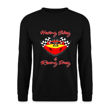 Conception de bateaux de dragster pour les plaisanciers de course - Sweat-shirt Unisexe - noir - Devant - Alina (178cm) & Michal (187cm)