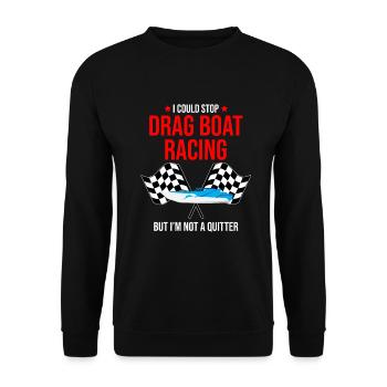 Conception de bateaux de course pour les courses de dragsters - Sweat-shirt Unisexe - noir - Devant - Alina (178cm) & Michal (187cm)