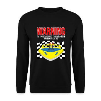 Speedboat Racing Design for Racing Boaters - Unisex Sweatshirt - black - Front - Alina (178cm) & Michal (187cm)