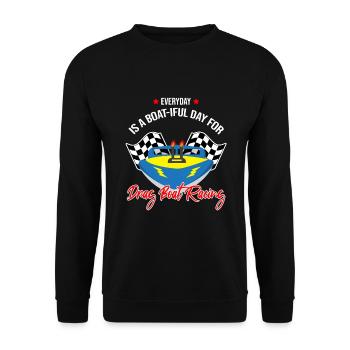 Conception de bateaux de course pour les courses de dragsters - Sweat-shirt Unisexe - noir - Devant - Alina (178cm) & Michal (187cm)