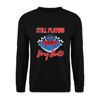 Speedboat Racing Design for Racing Boaters - Unisex Sweatshirt - black - Front - Alina (178cm) & Michal (187cm)