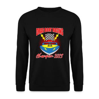 Speedboat Racing Design for Speedboat Drivers - Unisex Sweatshirt - black - Front - Alina (178cm) & Michal (187cm)