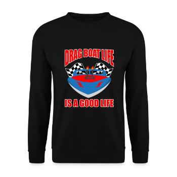 Speedboat Racing Design for Racing Boaters - Unisex Sweatshirt - black - Front - Alina (178cm) & Michal (187cm)