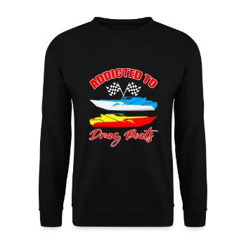 Conception de bateau de traînée pour les conducteurs de bateaux de course - Sweat-shirt Unisexe - noir - Devant - Alina (178cm) & Michal (187cm)