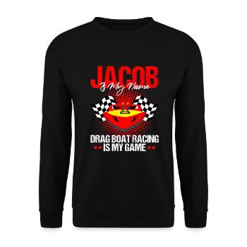 Conception de bateaux de course pour les courses de dragsters - Sweat-shirt Unisexe - noir - Devant - Alina (178cm) & Michal (187cm)