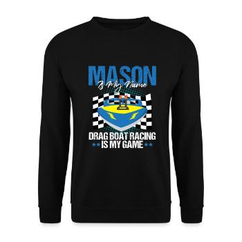 Conception de bateau de traînée pour les conducteurs de bateaux de course - Sweat-shirt Unisexe - noir - Devant - Alina (178cm) & Michal (187cm)