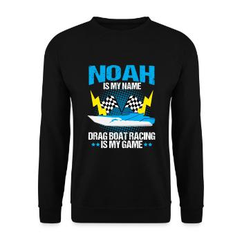 Conception de pilote de bateau de course pour les courses de dragsters - Sweat-shirt Unisexe - noir - Devant - Alina (178cm) & Michal (187cm)