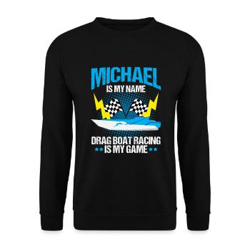 Conception de bateau de traînée pour les conducteurs de bateaux de course - Sweat-shirt Unisexe - noir - Devant - Alina (178cm) & Michal (187cm)