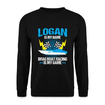 Speedboat Racing Design for Racing Boaters - Unisex Sweatshirt - black - Front - Alina (178cm) & Michal (187cm)