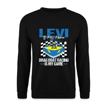 Conception de bateau de traînée pour les conducteurs de bateaux de course - Sweat-shirt Unisexe - noir - Devant - Alina (178cm) & Michal (187cm)
