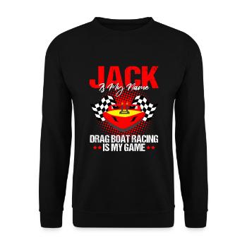 Conception de bateau de traînée pour les conducteurs de bateaux de course - Sweat-shirt Unisexe - noir - Devant - Alina (178cm) & Michal (187cm)
