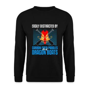 Course de bateaux chinois pour les entraîneurs de bateaux-dragons - Sweat-shirt Unisexe - noir - Devant - Alina (178cm) & Michal (187cm)