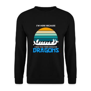 Drachenbootrennen Festival für Drachenboot - Unisex Pullover - Schwarz - Vorne - Alina (178cm) & Michal (187cm)