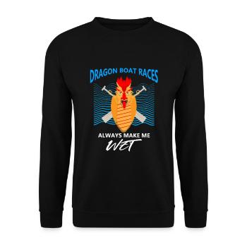 Conception de course de bateaux-dragons pour bateau-dragon - Sweat-shirt Unisexe - noir - Devant - Alina (178cm) & Michal (187cm)