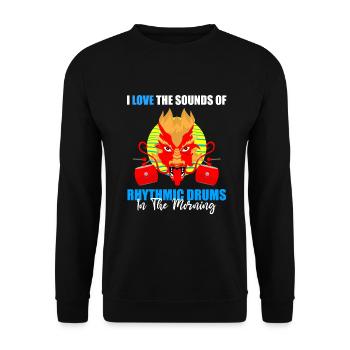 Drachenbootfahren-Thema für Drachenbootpaddeln - Unisex Pullover - Schwarz - Vorne - Alina (178cm) & Michal (187cm)