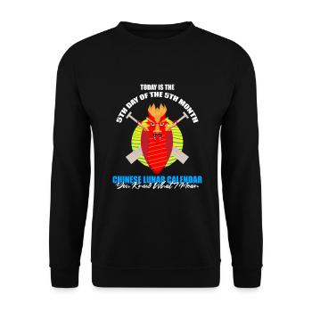 Drachenbootrennen-Design für Drachenbootfahren - Unisex Pullover - Schwarz - Vorne - Alina (178cm) & Michal (187cm)