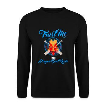 Dragon boating theme for dragon boat paddling - Unisex Sweatshirt - black - Front - Alina (178cm) & Michal (187cm)