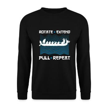 Dragon Boat Trainer for Chinese Boat Racing - Unisex Sweatshirt - black - Front - Alina (178cm) & Michal (187cm)