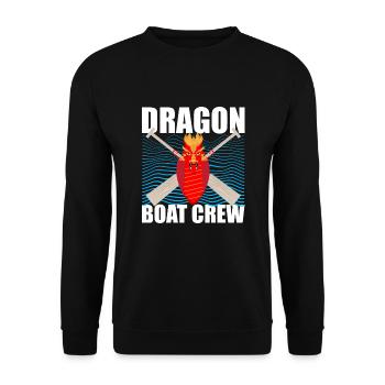 Dragon boating theme for dragon boat paddling - Unisex Sweatshirt - black - Front - Alina (178cm) & Michal (187cm)