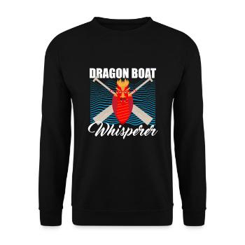 Drachenbootrennen-Design für Drachenbootfahren - Unisex Pullover - Schwarz - Vorne - Alina (178cm) & Michal (187cm)