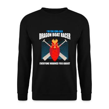 Dragon boating theme for dragon boat paddling - Unisex Sweatshirt - black - Front - Alina (178cm) & Michal (187cm)