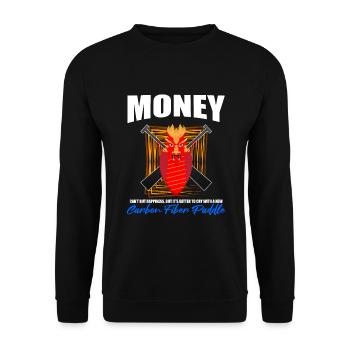 Dragon boating theme for dragon boat paddling - Unisex Sweatshirt - black - Front - Alina (178cm) & Michal (187cm)