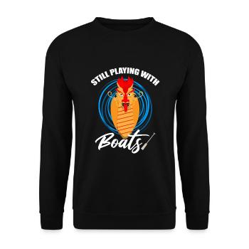 Dragon boating theme for dragon boat paddling - Unisex Sweatshirt - black - Front - Alina (178cm) & Michal (187cm)