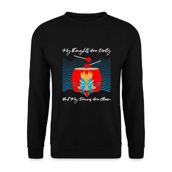 Dragon Boat Paddle pour le Festival de course de bateaux-dragons - Sweat-shirt Unisexe - noir - Devant - Alina (178cm) & Michal (187cm)