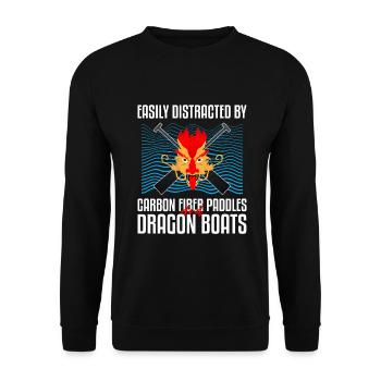 Dragon Boat Trainer for Chinese Boat Racing - Unisex Sweatshirt - black - Front - Alina (178cm) & Michal (187cm)