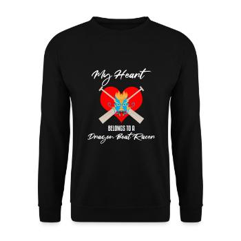 Dragon boating theme for dragon boat paddling - Unisex Sweatshirt - black - Front - Alina (178cm) & Michal (187cm)