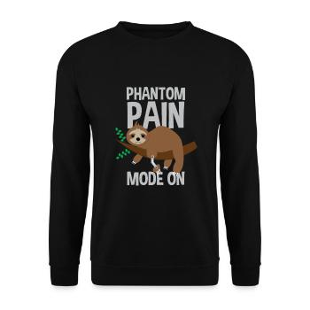 Artificial limb design for leg prosthesis - Unisex Sweatshirt - black - Front - Alina (178cm) & Michal (187cm)