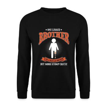 Artificial limb design for leg prosthesis - Unisex Sweatshirt - black - Front - Alina (178cm) & Michal (187cm)