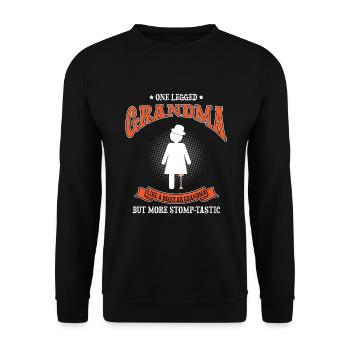 Conception de jambe bionique pour prothèses de jambe - Sweat-shirt Unisexe - noir - Devant - Alina (178cm) & Michal (187cm)