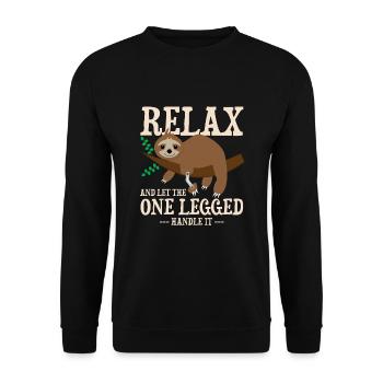 Conception de jambe bionique pour prothèses de jambe - Sweat-shirt Unisexe - noir - Devant - Alina (178cm) & Michal (187cm)