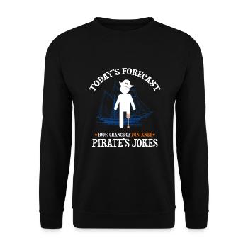 Artificial limb design for leg prosthesis - Unisex Sweatshirt - black - Front - Alina (178cm) & Michal (187cm)