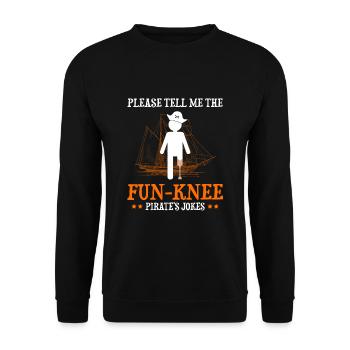 Artificial limb design for leg prosthesis - Unisex Sweatshirt - black - Front - Alina (178cm) & Michal (187cm)