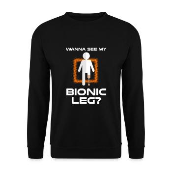 Beinprothesendesign und Beinprothesen - Unisex Pullover - Schwarz - Vorne - Alina (178cm) & Michal (187cm)