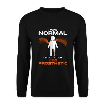 Beinprothesendesign und Beinprothesen - Unisex Pullover - Schwarz - Vorne - Alina (178cm) & Michal (187cm)