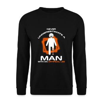Beinprothesendesign und Beinprothesen - Unisex Pullover - Schwarz - Vorne - Alina (178cm) & Michal (187cm)