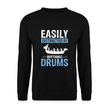 Dragon Boat Paddling for Dragon Boat Race Festival - Unisex Sweatshirt - black - Front - Alina (178cm) & Michal (187cm)