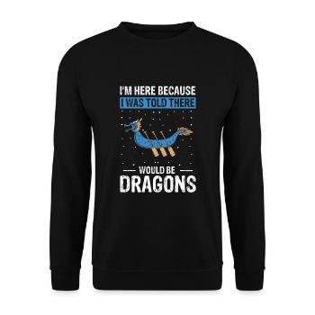 Drachenboot Trainer und Drachenboot - Unisex Pullover - Schwarz - Vorne - Alina (178cm) & Michal (187cm)