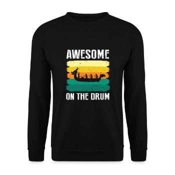 Dragon Boat Paddling for Dragon Boat Race Festival - Unisex Sweatshirt - black - Front - Alina (178cm) & Michal (187cm)