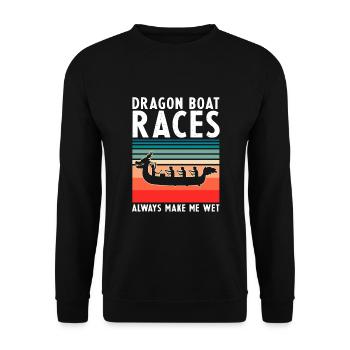 Chinese Boat Race for Dragon Boat Trainers - Unisex Sweatshirt - black - Front - Alina (178cm) & Michal (187cm)