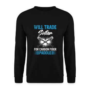 Dragon boating theme for dragon boat paddling - Unisex Sweatshirt - black - Front - Alina (178cm) & Michal (187cm)